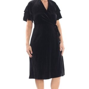 Maison Jules Women's Velvet Wrap Dress